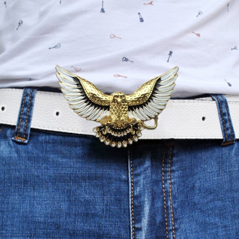 Fivela cinto forma águia estéreo 3d metal vintage fivela cinto delicada faça você mesmo acessórios cintura