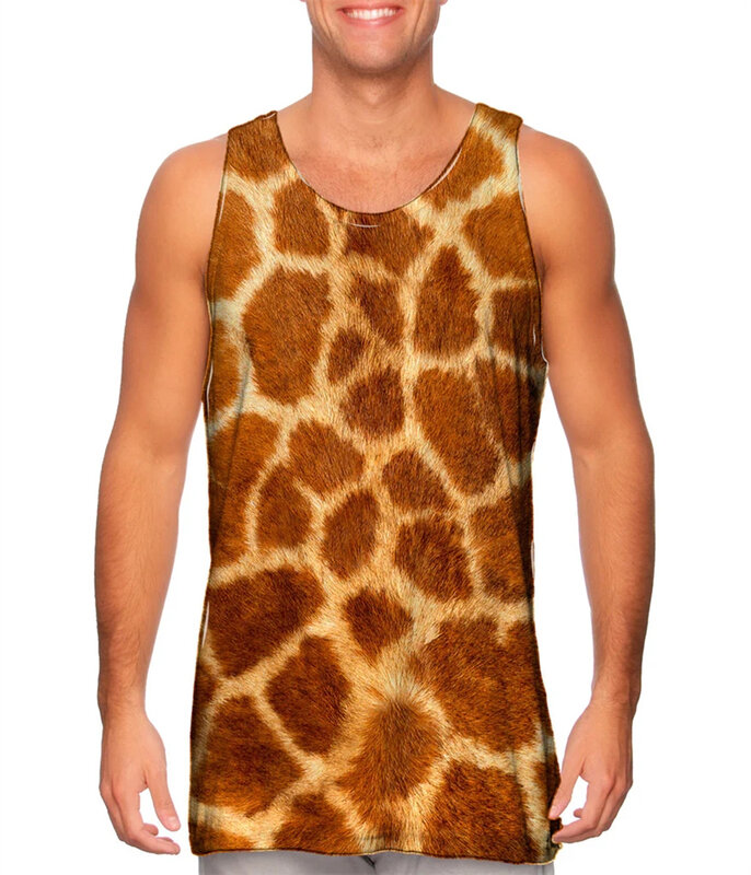 Chaleco con estampado de leopardo 3D para hombre y mujer, ropa de calle informal, camisetas sin mangas, Tops deportivos, ropa de verano