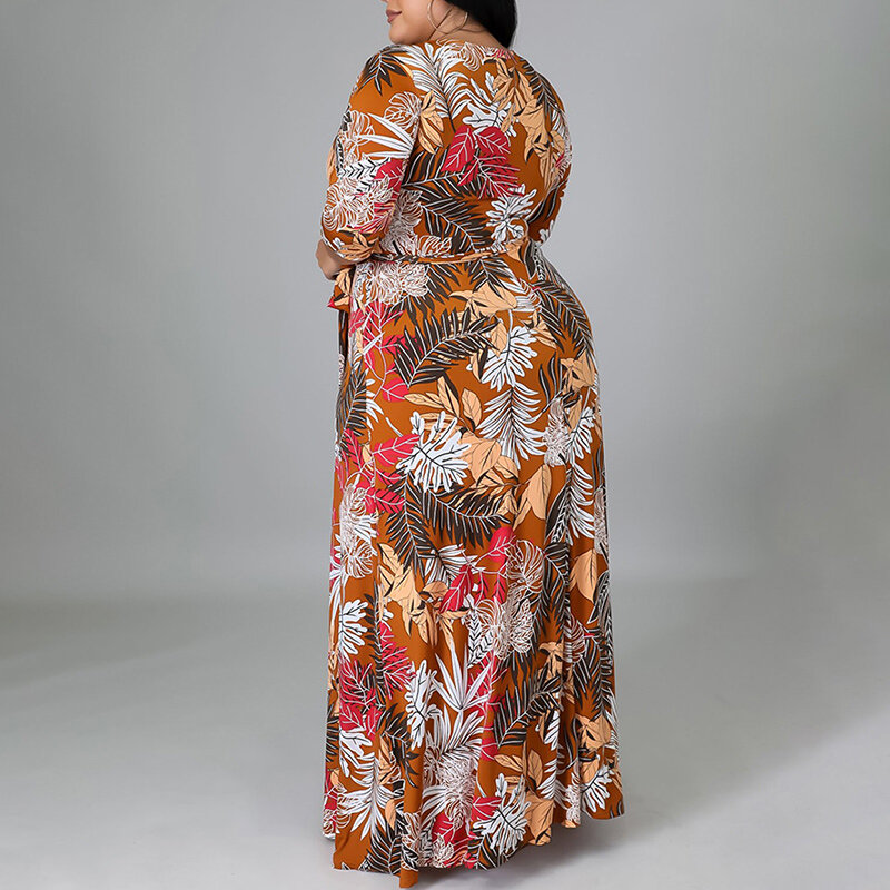 女性のためのエレガントなイブニングドレス,大きなウエスト,十分な,長袖,新しい秋冬コレクション