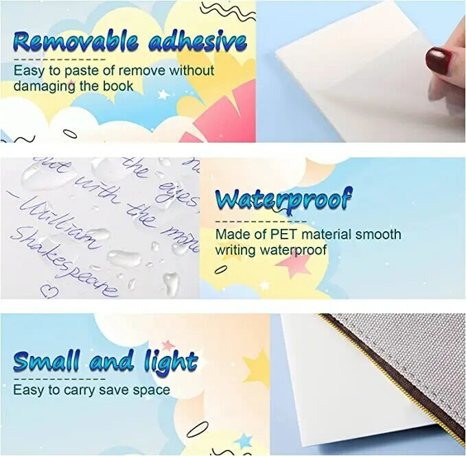 2 Pieces Sticky Notes Writing Notepad Sheet Stationery Pad Notebook