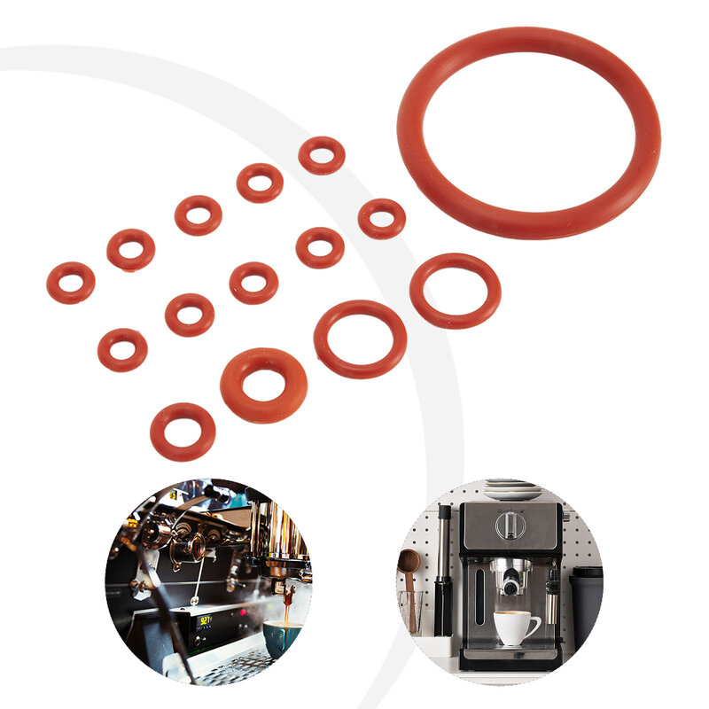 15 buah silikon o-ring Gasket konektor Nozzle karet Sealing o-ring untuk Saeco mesin kopi otomatis bagian Anti bocor