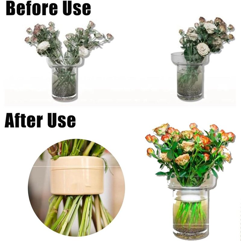 Spiral Ikebana Stem Holder, Reusable Floral Grid For Vase, Bloom Shaper For Flowers (S)