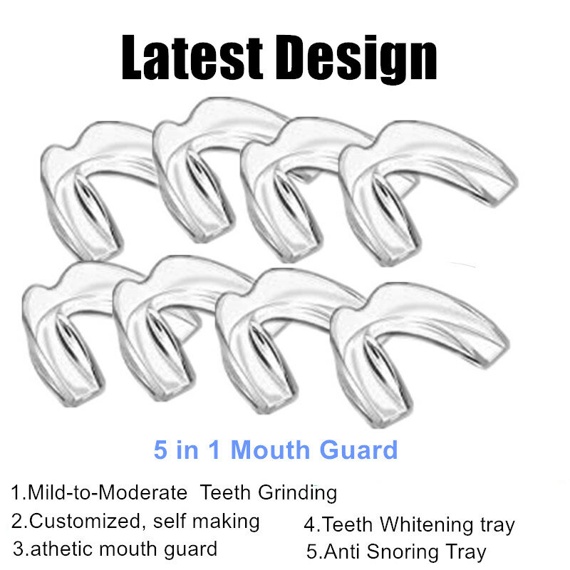 2 Dental Oral Hygiene Customized Moldable Mouth Night Guard for Teeth Grinding Bruxism Sport Athletic Whitening Tray Braces
