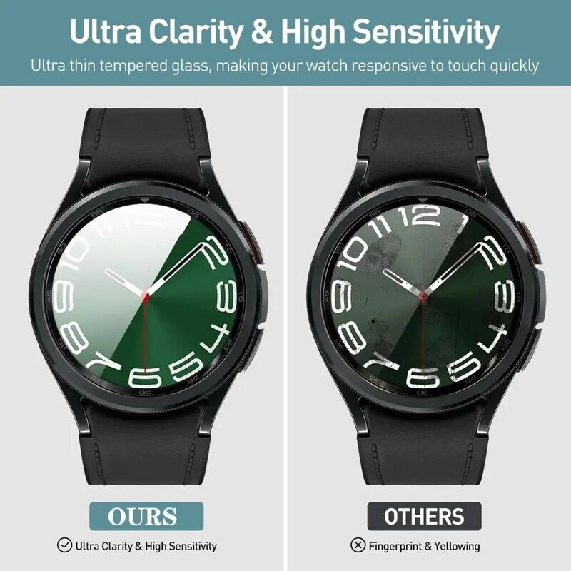 Закаленное стекло для Samsung Galaxy Watch 6 40 мм 44 мм прозрачная гидравлическая защитная пленка HD для часов 6 классические аксессуары 43/47 мм