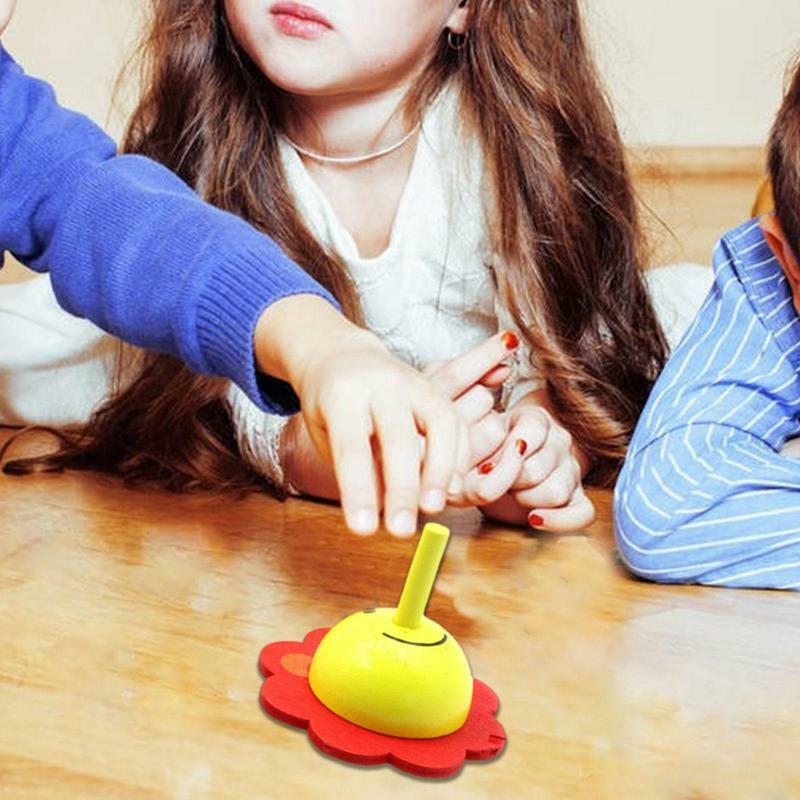 Kleurrijke Spinnen Top Handgemaakt Sensorisch Speelgoed Houten Gyroscopen Feest Gunsten Leren Speelgoed Nieuwjaarscadeaus Voor Kinderen Jongens Meisjes