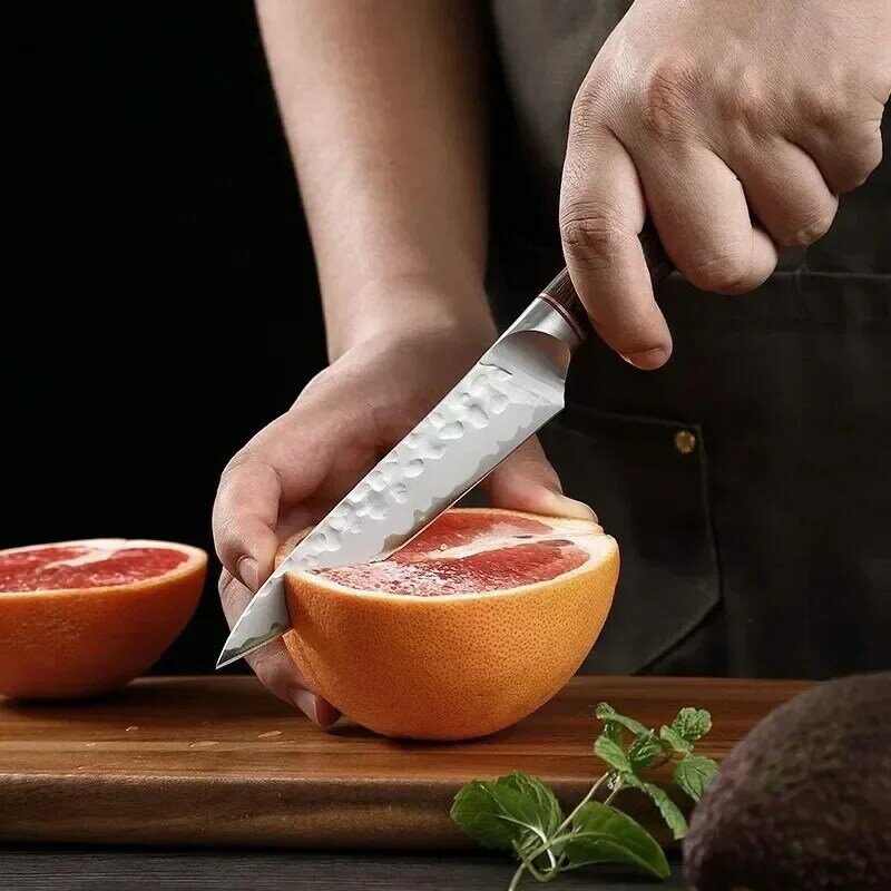 Coltelli per disossare fatti a mano Set di coltelli da cucina manico in legno colorato professionale coltello giapponese coltello da cuoco affilato strumento per mannaia per carne