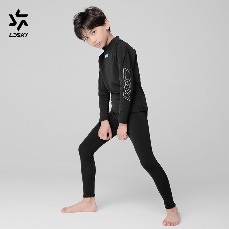 LDSKI Kid's Ski Thermal Underwear Breathable Quick Dry Comfortable Elastic Winter Warm Suit Snowboard Long Johns for Boys Girls