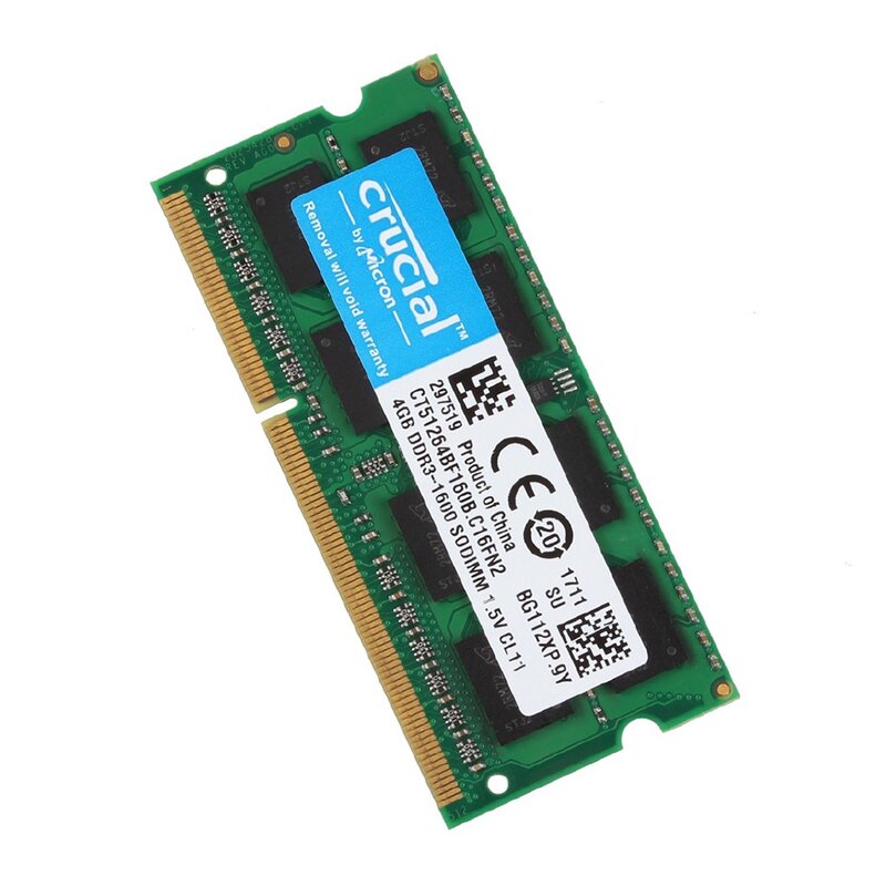 Cruciale Ram Ddr3 Ddr3l 8Gb 16Gb 1333Mhz 1600Mhz 1866Mhz Sodimm Ram PC-10600 12800 14900 1.5V 1.35V Voor Laptop Notebook Geheugen