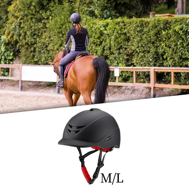 Starter Equestrian Hat Adjustable Breathable Removable Brim Lightweight Riding Hat for Performance Outdoor Riding