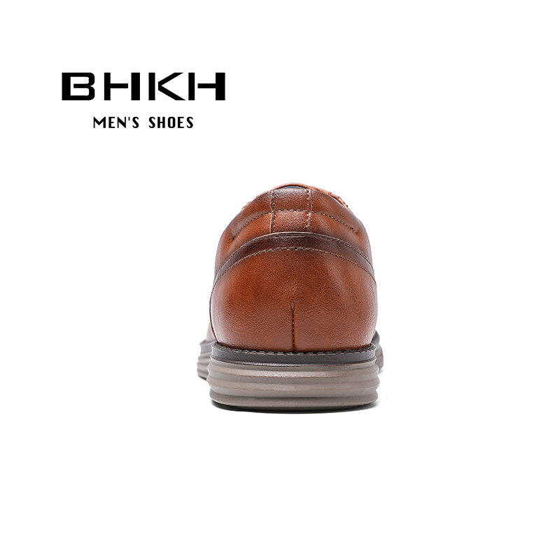 BHKH-Sapatos masculinos com cadarço, tênis de couro Traf, sapatos casuais, negócios, trabalho, escritório, masculino, tamanho 47, outono, inverno