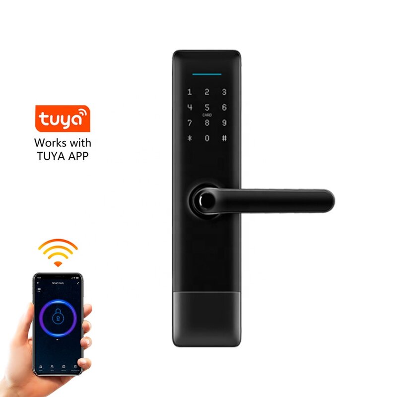 Tuya-Serrures de porte électroniques numériques à empreintes digitales pour la maison, application mobile, vie intelligente, étanche, biométrique