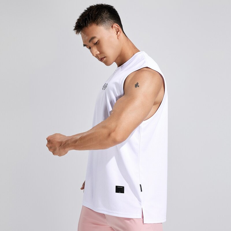 Chaleco deportivo de malla para baloncesto para hombre, camiseta sin mangas de secado rápido para ejercicio en el gimnasio, sudadera cómoda informal
