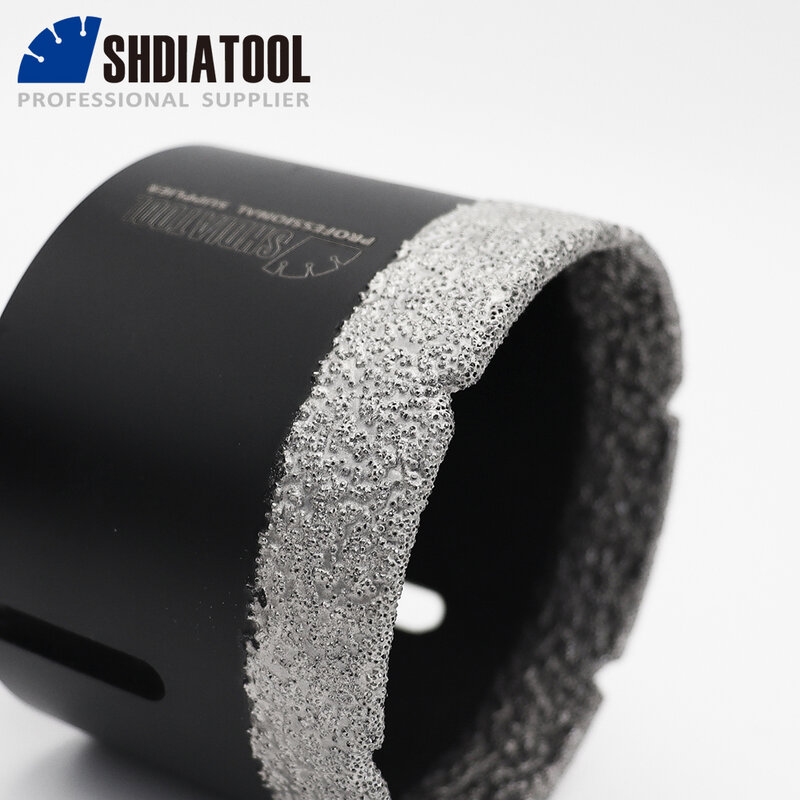 SHDIATOOL 1pc Diamond Dry Drilling Drill Core Bits 5/8"-11 or M14 Porcelain Tile Cutter Ceramic Marble Stone Tool Hole Saw Crown