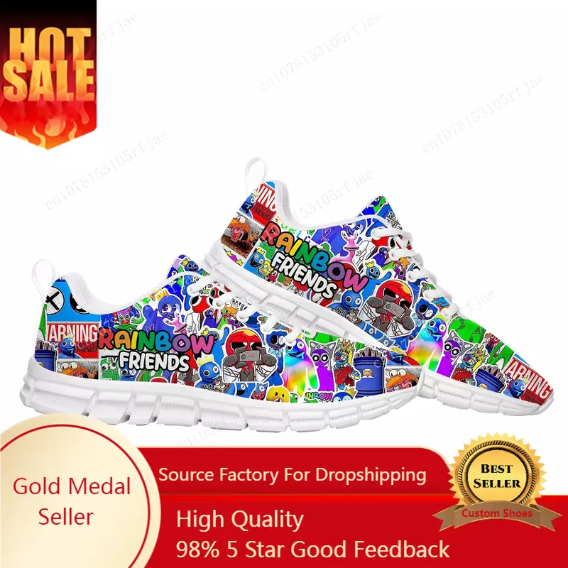 R-Rainbows F-Friends sport scarpe personalizzate gioco uomo donna adolescente bambini Sneaker moda su misura coppia scarpe costruite