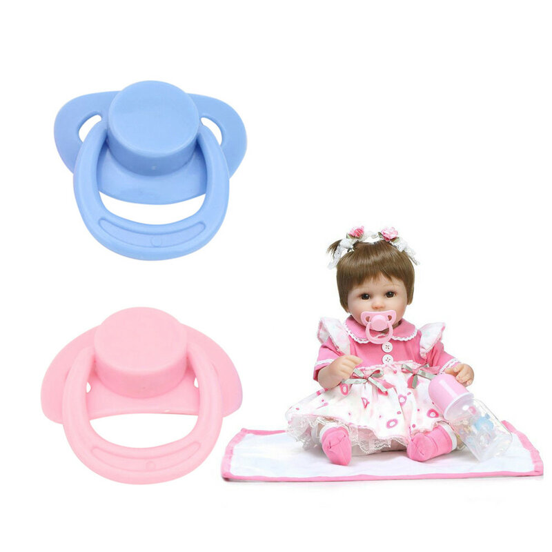 1Pc Nieuwe Dummy Fopspeen Voor Reborn Baby Poppen Met Interne Magnetische Accessoires Magnetische Fopspeen Blauw Roze Baby Fopspeen Hot