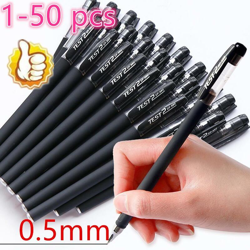 Lot Set pena Gel perlengkapan sekolah tinta hitam warna 0.5mm pulpen Kawaii alat tulis pena Kawaii grosir alat tulis kantor sekolah