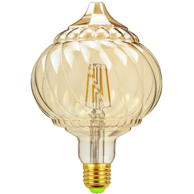 Lampu dekorasi Led bentuk labu, lampu dekorasi filamen gaya Vintage untuk kamar tidur, lampu Led G125 220-240V