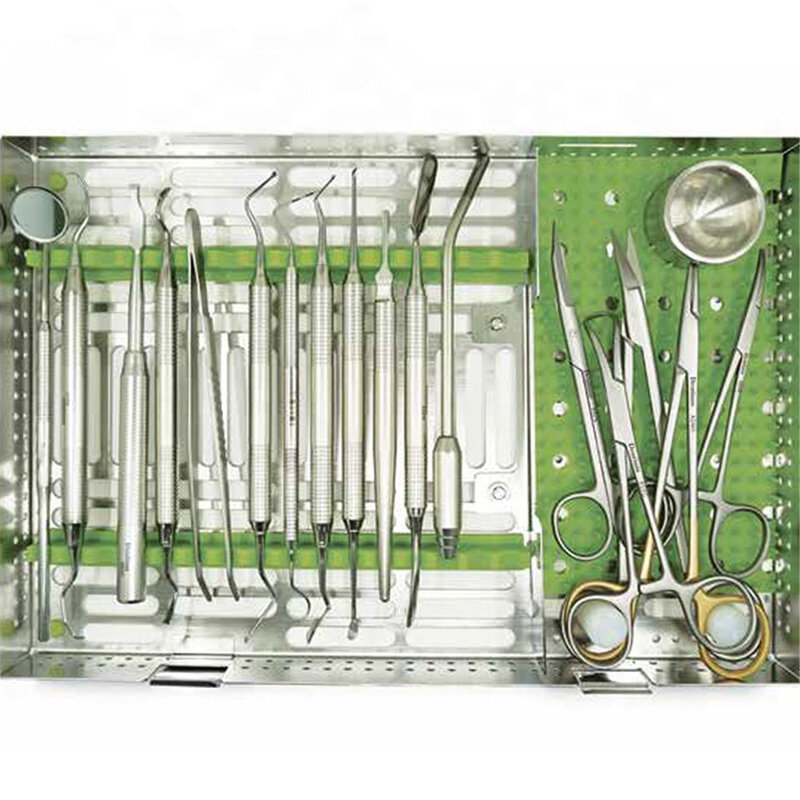 Dentium 18 stücke Dental Chirurgie Kit Grundlegende Instrument Set Dentium Dental Implantat Chirurgie Kit Dental Oral Chirurgie Kit