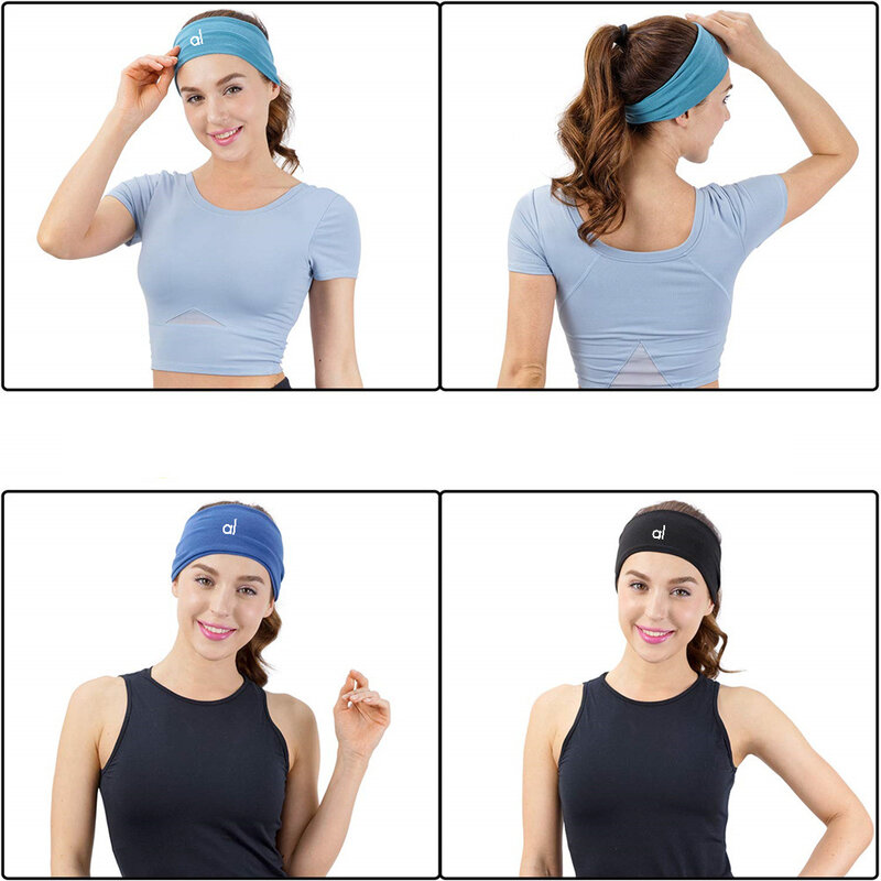 Al Sport Kopftuch einfarbig Übung Yoga Stirnband Schweiß band Männer und Frauen laufen Fitness Stirnband elastisches Stirnband
