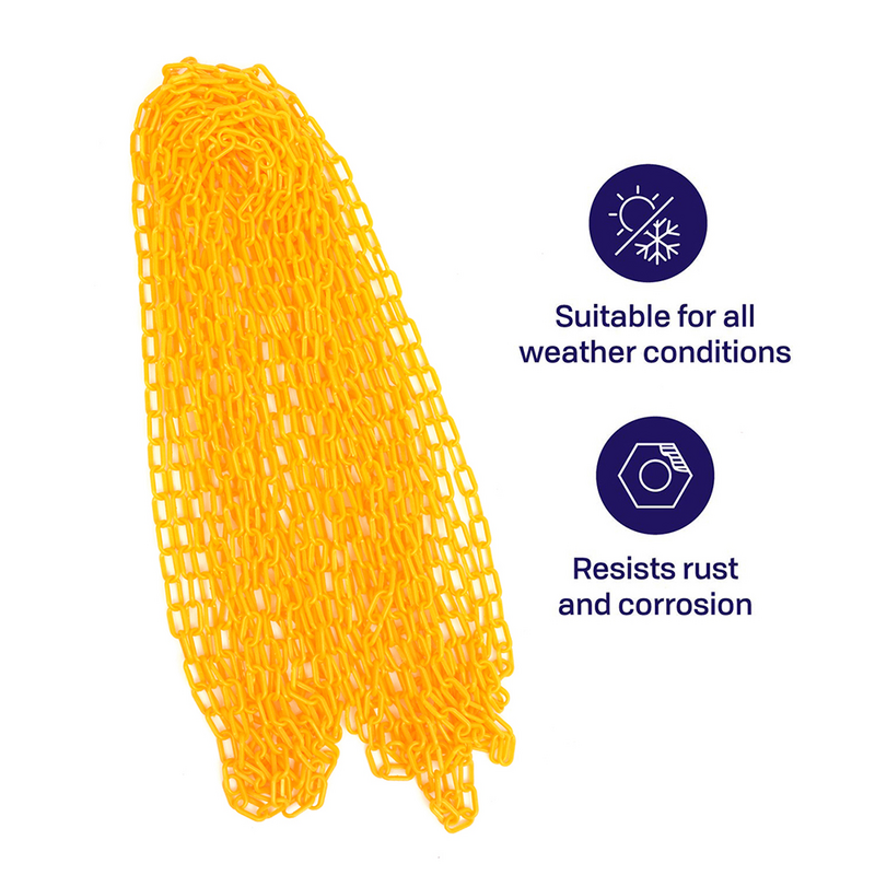 5/10 meter Caution Security Parking Barrier Chain Yellow Crowd Control Parking Barrier Chain Caution Security Parking Barrier