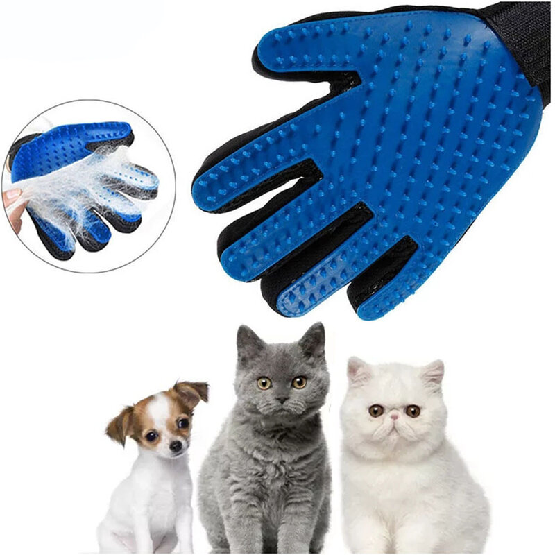 Non or – gants de toilettage pour chiens et chats, nettoyage efficace des poils d'animaux de compagnie