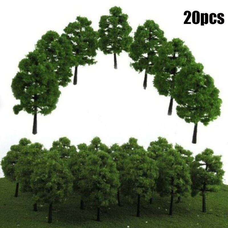 Árvore Micro Decoração Paisagem, DIY Modelo de Construção, Trem Layout Acessórios, Quintal Ao Ar Livre, Decoração Do Jardim, 3.5cm, 20 Pcs