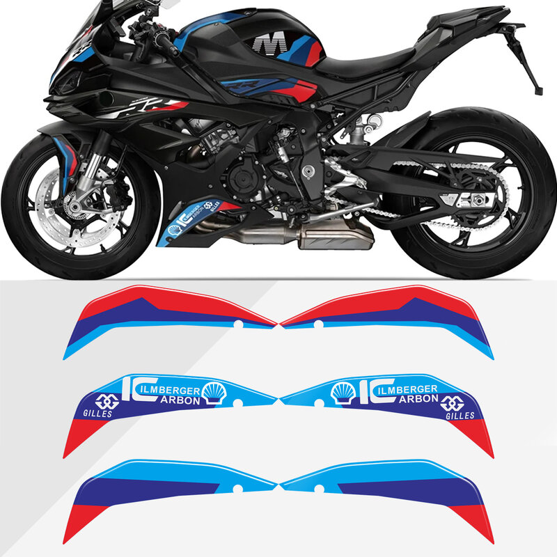 For BMW S1000RR M1000RR Motorsport 2019 2020 2021 2022 2023 2024 3D Gel Engine Spoiler Protector Sticker Paint Protection Decal