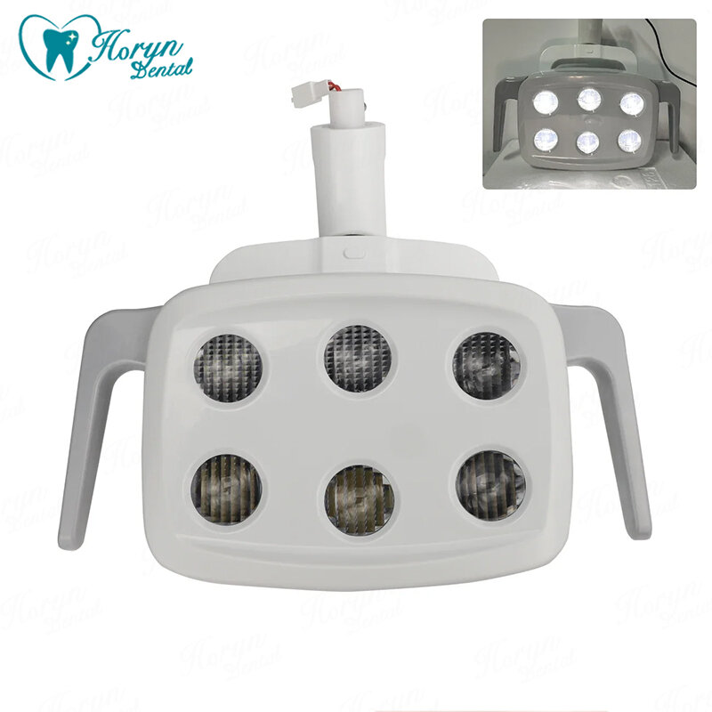 Lámpara Dental de 6 LED, luz de detección bucal sin sombras, herramientas de cuidado bucal, equipo de silla para blanqueamiento Dental
