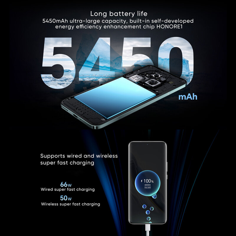 HONOR Magic6 5G telefony komórkowe Google Play Snapdragon 8 Gen 3 procesor 6.78 cal OLED wyświetlacz 120Hz 5450mAh 50W SUPERVOOC NFC OTA
