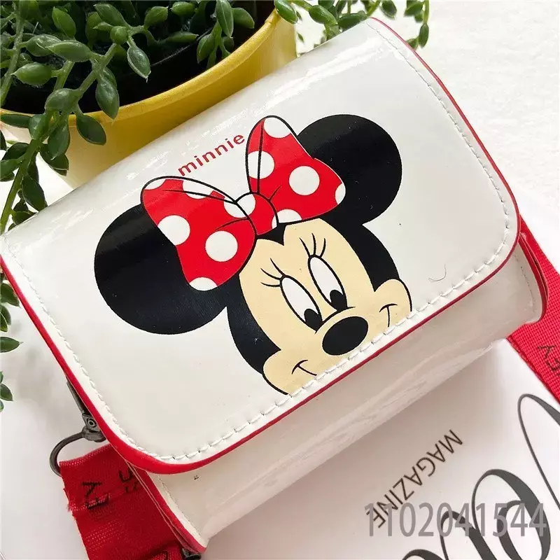 女の子のためのディズニーミニーの財布,ミッキーとミニーのマウスのプリントが施された素敵なバッグ,ショルダーストラップ