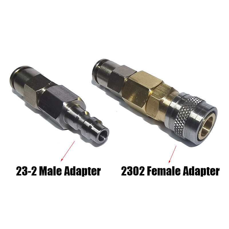 HPA Magazine Coil Hose Female 2302 Male 23-2 Adapter Foster Quick Disconnect Coupler (US) Fill Whip 150psi/10bar