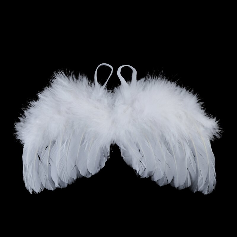 77HD 2 stuks baby witte engel vleugel hoofdband pasgeboren fotografie rekwisieten engel veer vleugel