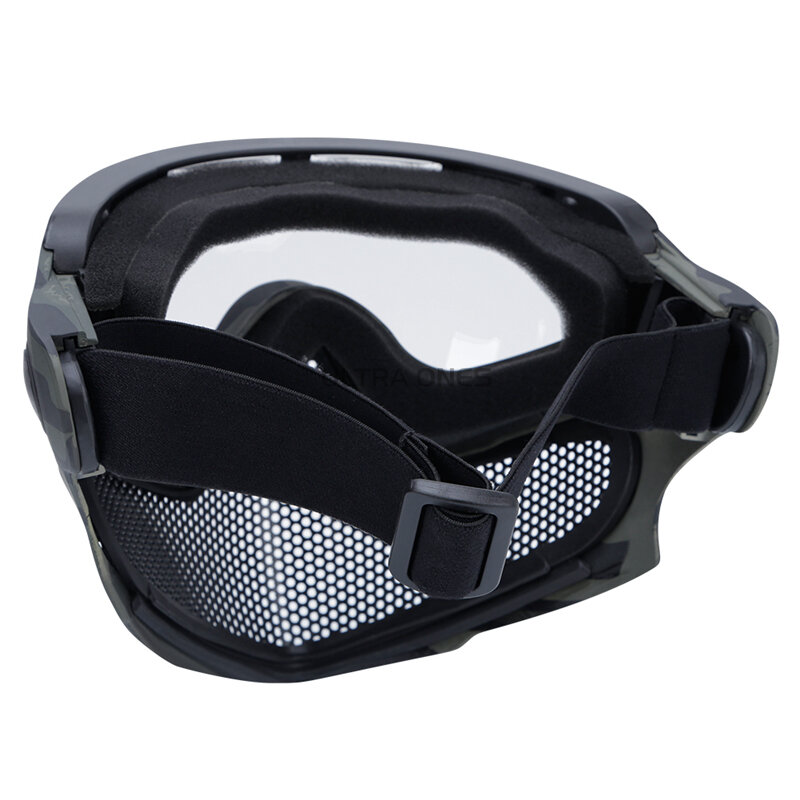 Mascarilla táctica para Paintball, máscara de protección completa con 3 lentes, Airsoft, resistente a impactos, para caza al aire libre y Tiro, CS