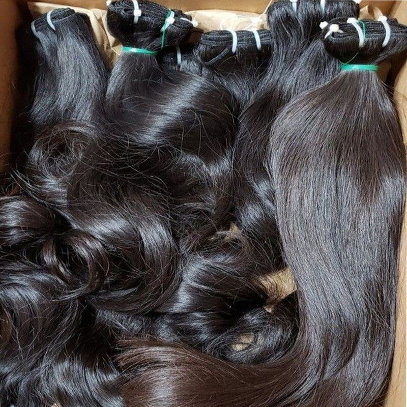 Rambut manusia kuat Yaki Brasil bundel tenunan 12-26 inci Remy Brazillian keriting warna alami sambungan rambut