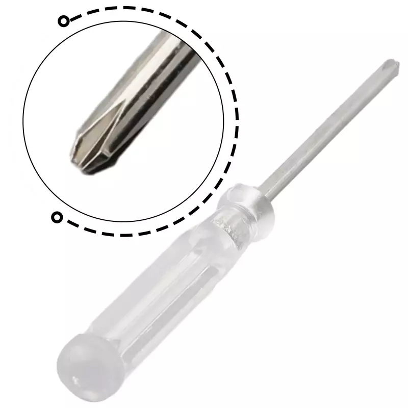 1Pc 3.74Inch Crystal Transparent Handle Screwdriver Toy Small Mini Screwdriver Repair Tool Slotted Cross Screwdrivers Hand Tools