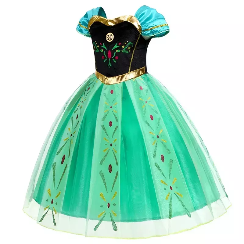 Vestidos de Anna para niños, ropa de verano, vestido de princesa para niños