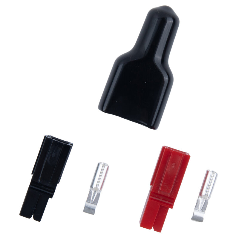 5 Pairs 30 Amp Power Pole Red Black Connectors For Anderson Style Connector & Rubber Black Covers Terminal Sleeves