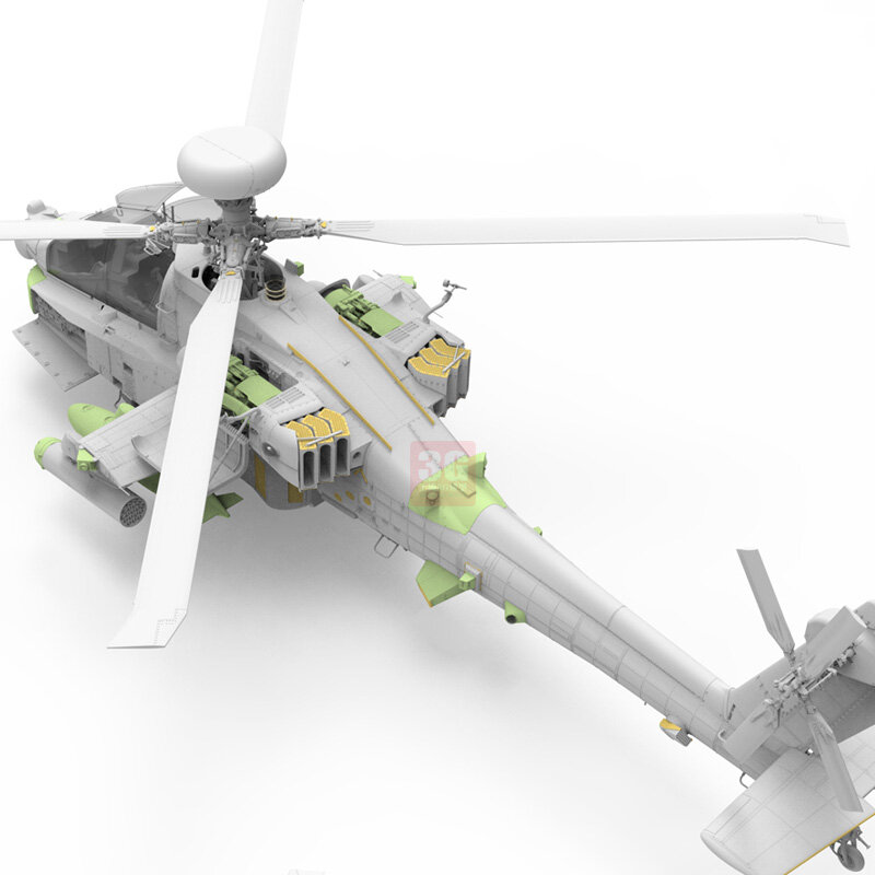 Модель снеговика в сборе, модель самолета в комплекте, модель модели Великобритании MK AH.1, Вооруженный вертолет Апачи 1/35