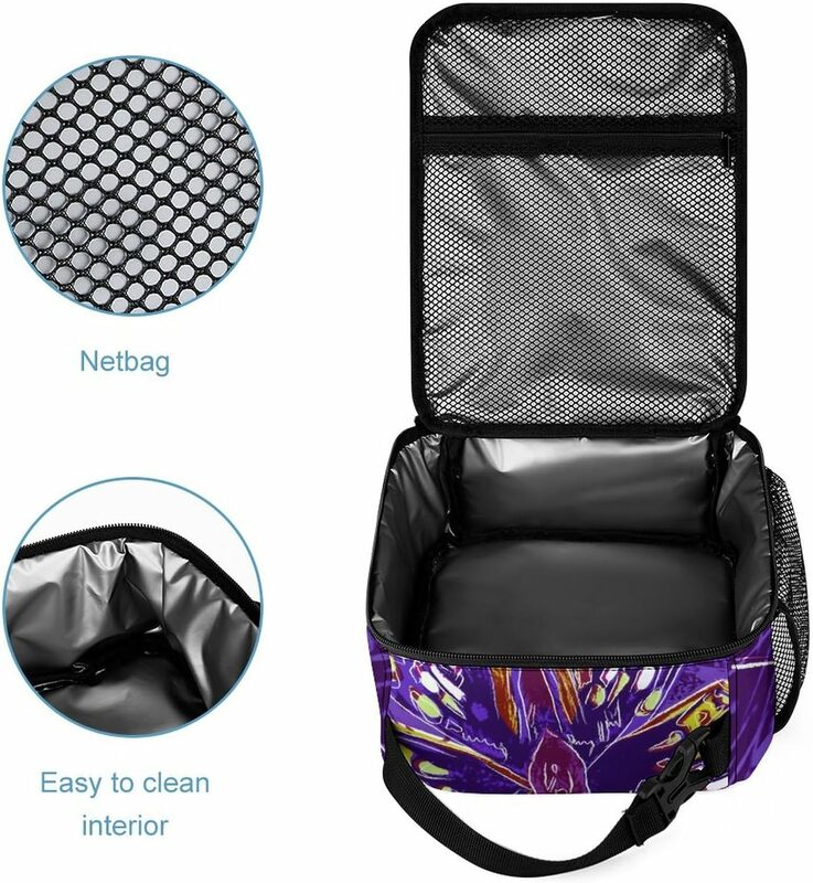 Lunch Bag Isolado com Borboleta de Arte Abstrata, Lancheira Reutilizável, Sacola portátil para homens e mulheres