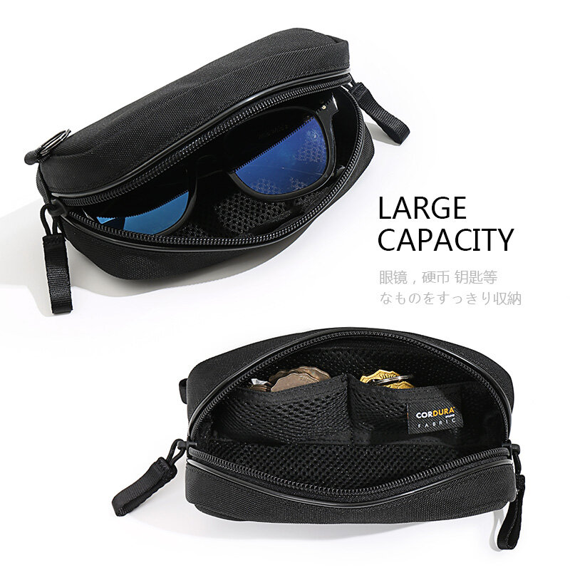 Borsa per occhiali Casual in stile giapponese borsa da uomo in tessuto di Nylon borsa con pochette impermeabile borsa da uomo custodia per occhiali carina borsa di design di lusso