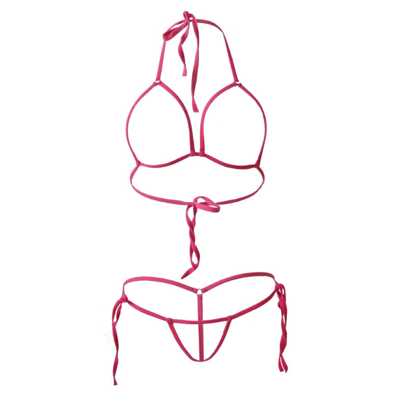 بيكيني مثير حبال جوفاء غسول سلسلة مفتوحة ملف ثونغ فتاة حمامات الشمس سبا ملابس النساء ملابس السباحة بيكيني monokini