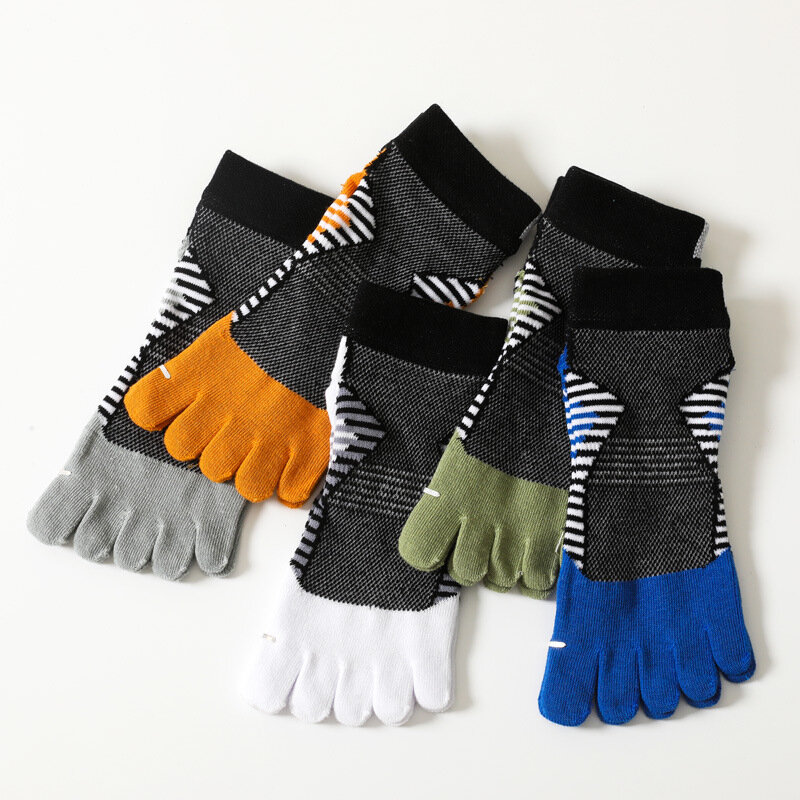 5 Paar Mesh Socken Herren Knöchel Zehen Socken japanischen Stil Harajuku Sommer atmungsaktive Anti-Reibung Casual Sport Socken mit den Fingern