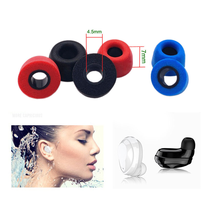4 paar 7mm Höhe, 4,5mm Durchmesser Speicher Schaum Ohr Tipps für Speicher Baumwolle Kopfhörer