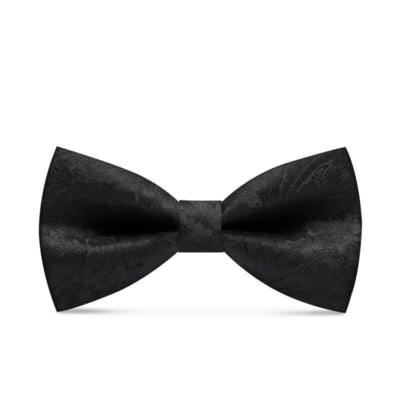 Bordowe krawaty czarna kokarda dla mężczyzn sprzedaż hurtowa akcesoriów ślub, drużba