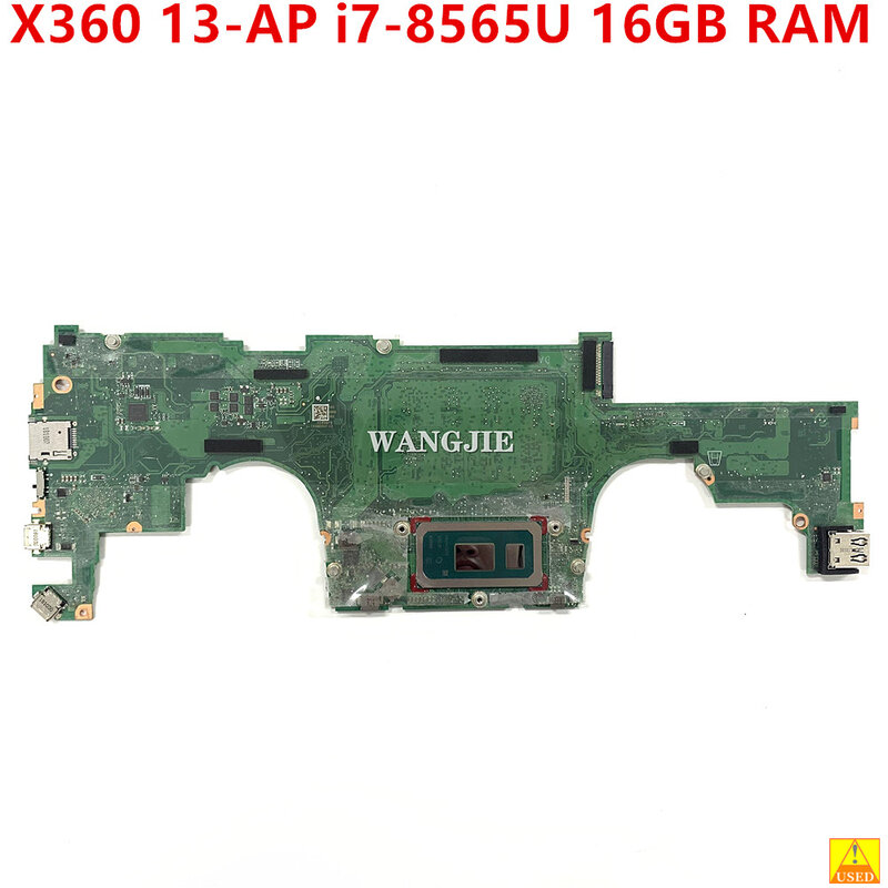 L37638-601 untuk HP TPN-Q212 Spectre X360 13-AP Motherboard Laptop L37638-001 L37637-601 dengan CPU + RAM di papan
