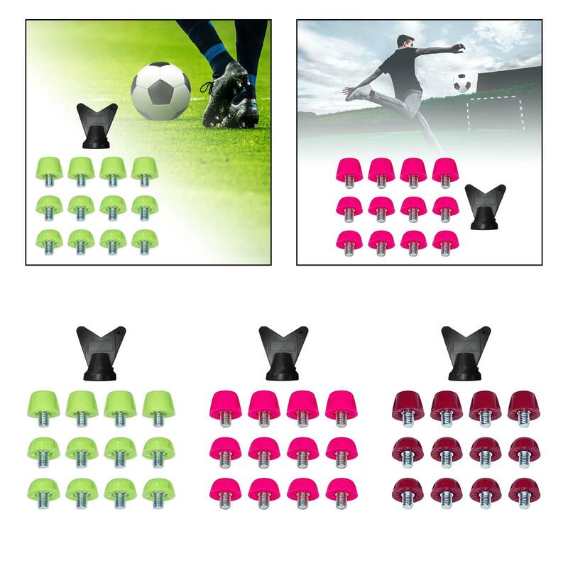 12Pcs Soccer Boot Cleats Firm Ground Turf Non Slip Comfortable M5 Threaded Football Boot Studs for Training Athletic Sneakers