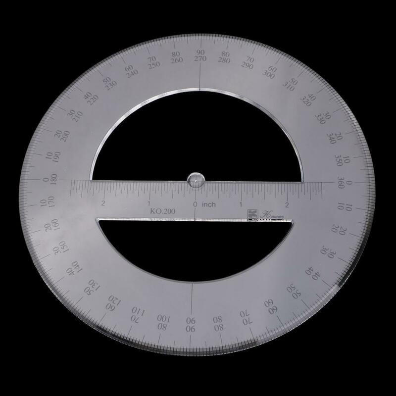 360 Graden Cirkelvormige Gradenboog Hoek Meting Liniaal Briefpapier