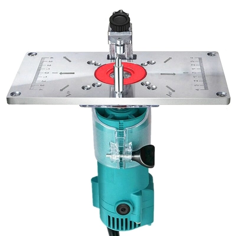 Woodworking Edger Aluminum Alloy Flip Board For Woodwork Cutting Slotting Insert Plate Trimming Power Tools
