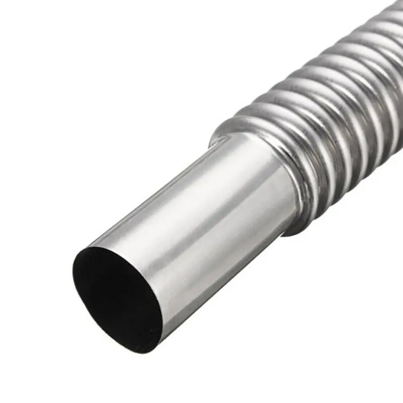 60Cm Car Stainless Steel Material Exhaust Pipe Corrugated Round Pipe Air Parking Silencer Durable Car Heaters Accessories