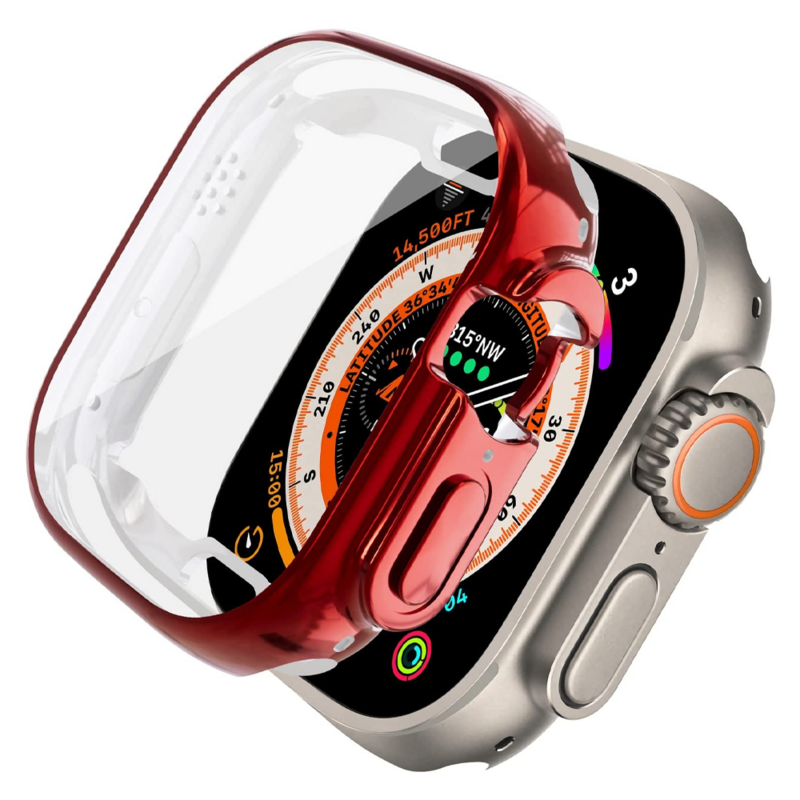 Чехол для Apple Watch Ultra 49 мм, Защитная пленка для экрана, аксессуары, противоударный чехол с защитой от царапин, TPU, чехол для Apple watch, Ультра чехол